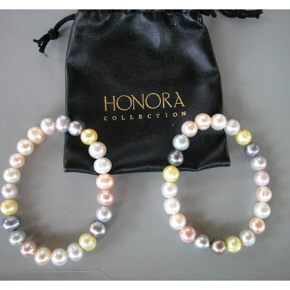 Honora Cultured Pearl Bracelet Set With Storage Pouch - Picture 1 of 2
